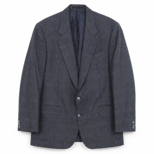 The British Tailor Men's Grey Check Wool Blazer Jacket 44R