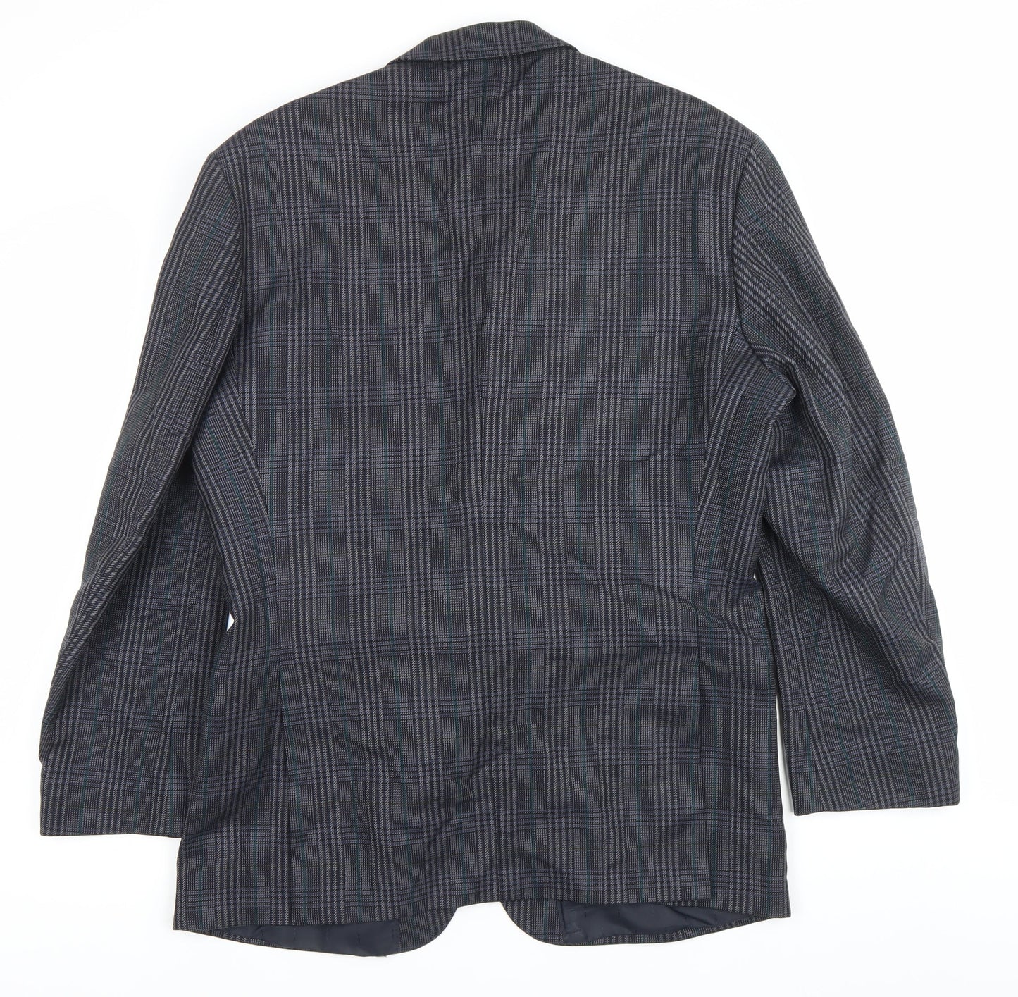 The British Tailor Men's Grey Check Wool Blazer Jacket 44R