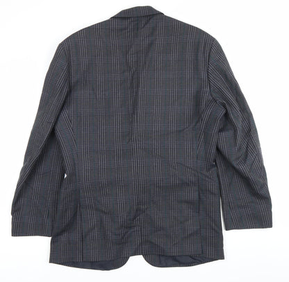 The British Tailor Men's Grey Check Wool Blazer Jacket 44R