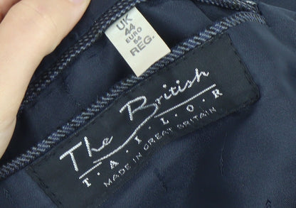 The British Tailor Men's Grey Check Wool Blazer Jacket 44R
