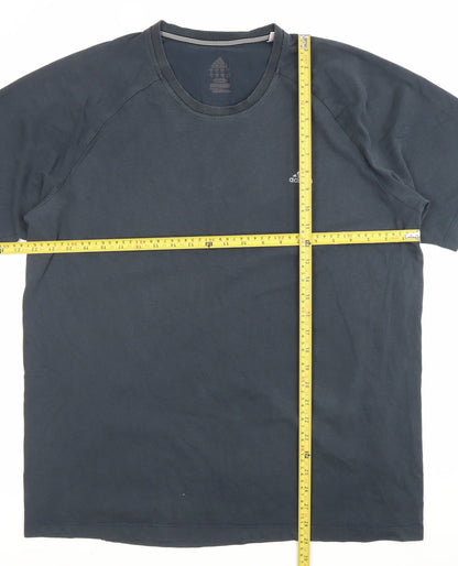 Adidas Men's Black L Regular Fit Crew Neck Short Sleeve T-Shirt