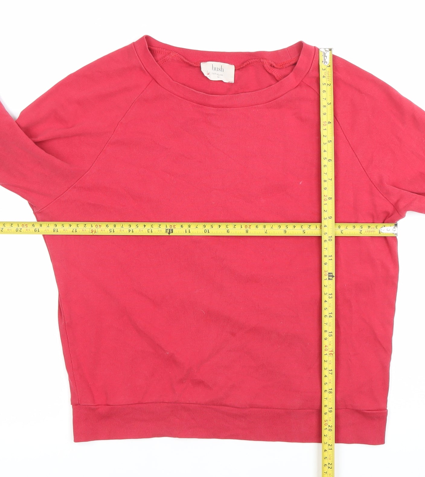 Womens UK Size XS Hush Red Basic T-Shirt