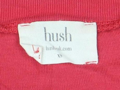 Womens UK Size XS Hush Red Basic T-Shirt