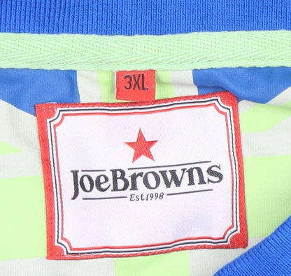Joe Browns Men’s Blue Polo Shirt 3XL Regular Fit Cotton Embroidered