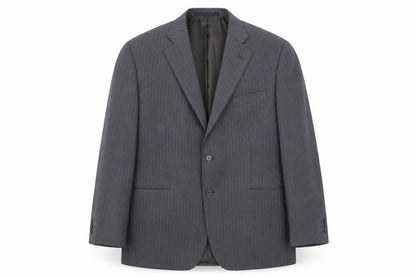 Marks and Spencer Men Grey Pinstripe 42 Chest Notch Lapel Blazer