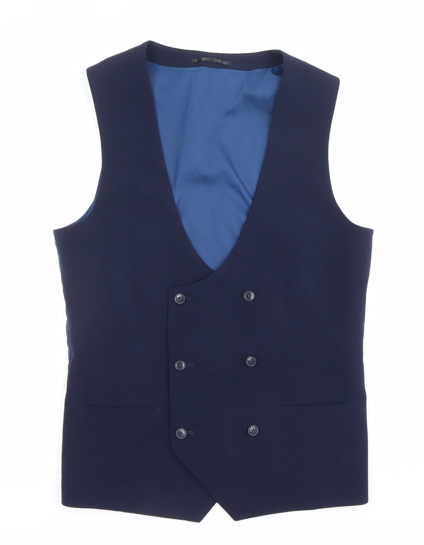 Mens UK Size 36 ONESIX5IVE Regular Blue Suit Waistcoat