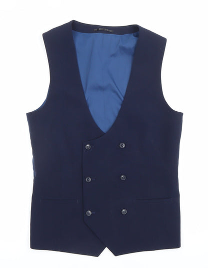 Mens UK Size 36 ONESIX5IVE Regular Blue Suit Waistcoat