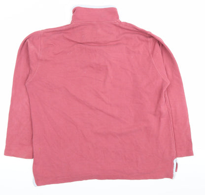 Boden Women’s Pink Cotton 1/4 Zip Sweatshirt Size M