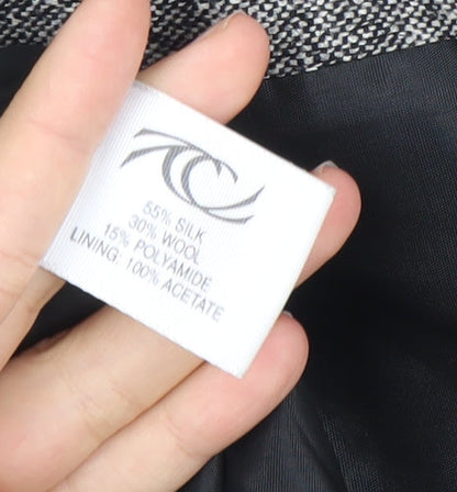 Country Casuals Women’s Grey Petite Wool Silk Blend Blazer Jacket Size 10