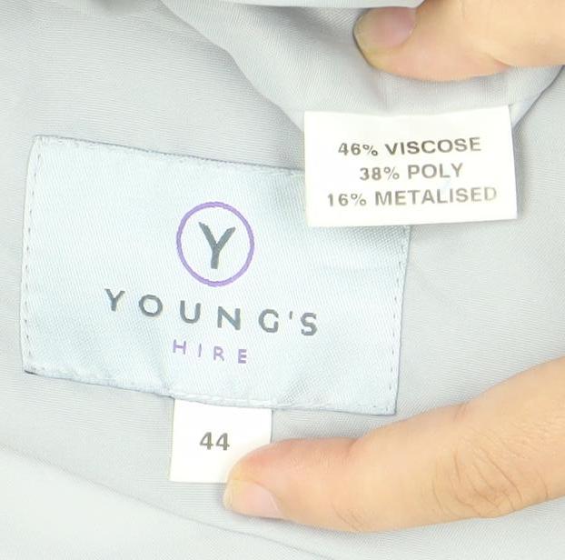 Youngs Hire Men's Purple Floral Waistcoat Size 44 Wedding Formal