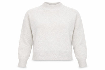 Anine Bing Womens Beige Mock Neck Wool Blend Jumper Size S