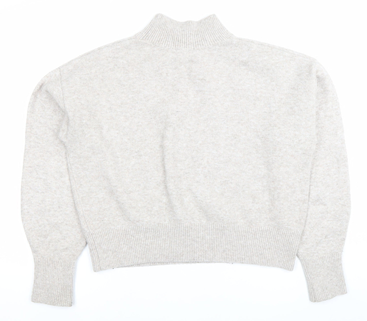 Anine Bing Womens Beige Mock Neck Wool Blend Jumper Size S