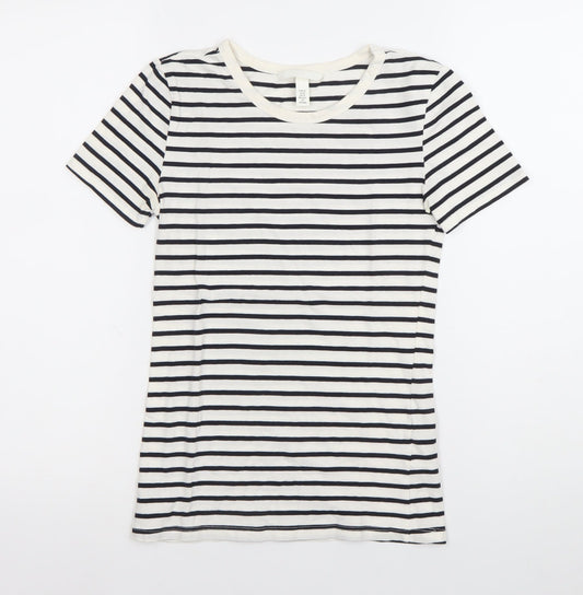 Womens UK Size XS H&M Multicoloured Basic T-Shirt