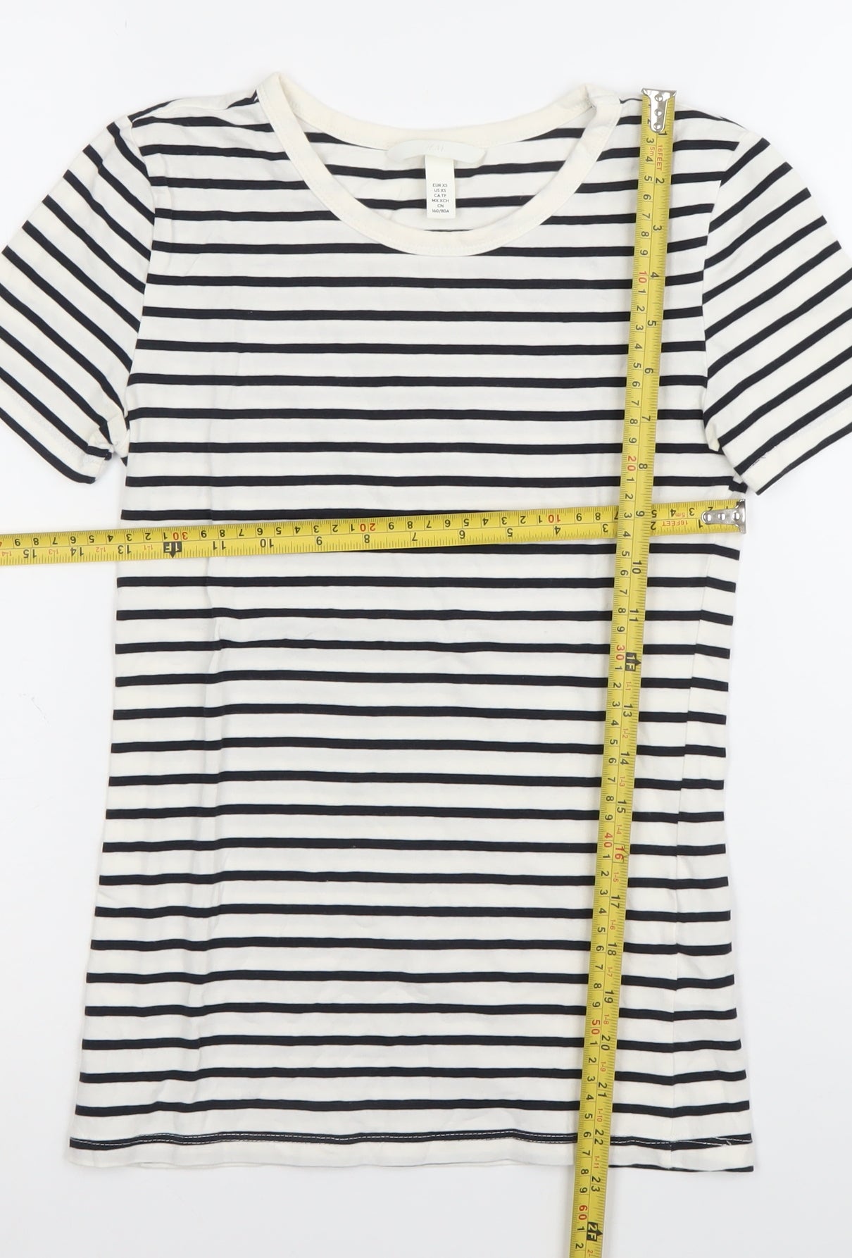 Womens UK Size XS H&M Multicoloured Basic T-Shirt