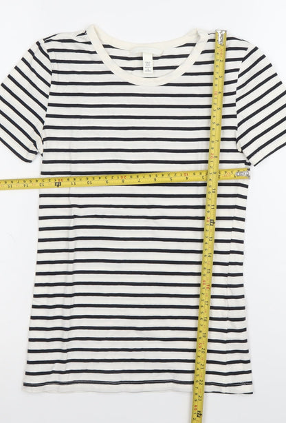 Womens UK Size XS H&M Multicoloured Basic T-Shirt