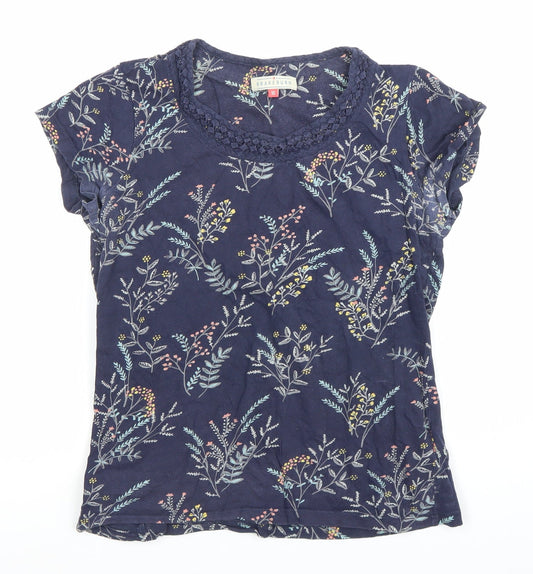 Womens UK Size 10 Brakeburn Blue Basic T-Shirt