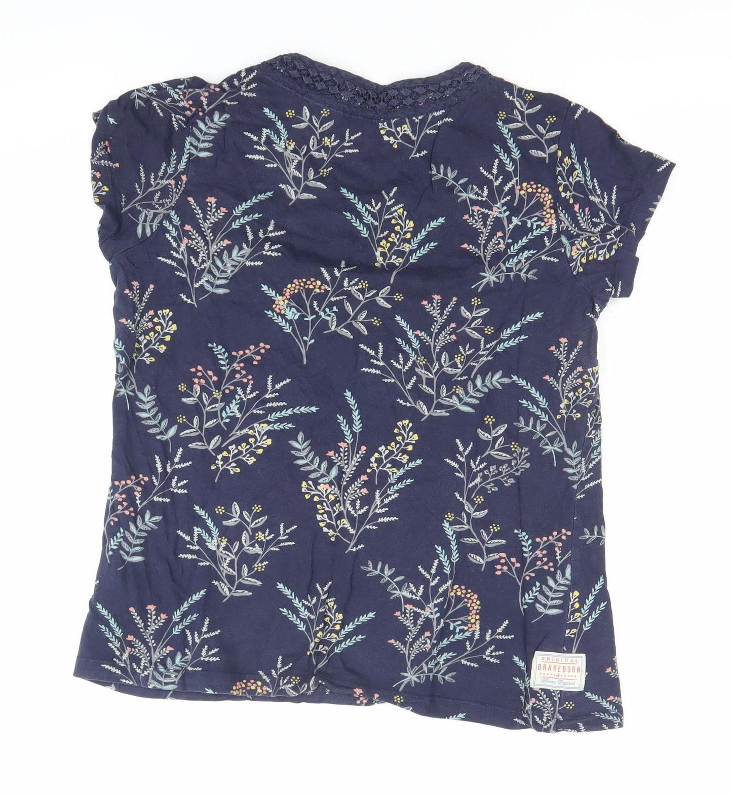 Womens UK Size 10 Brakeburn Blue Basic T-Shirt