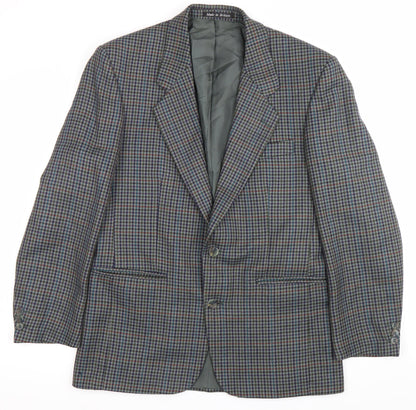Greenwoods Mens Multicoloured Wool Check Blazer Jacket Size 38