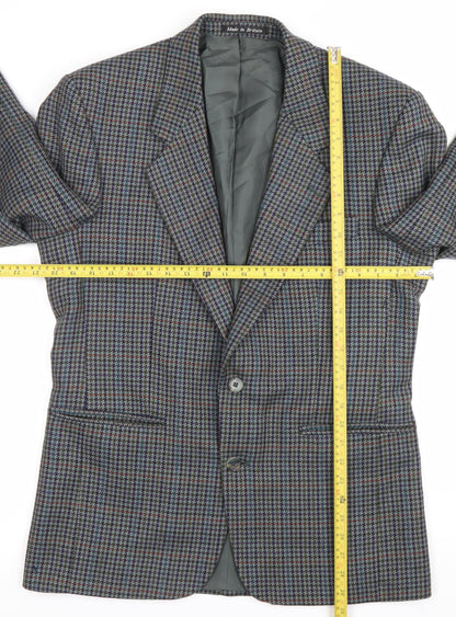 Greenwoods Mens Multicoloured Wool Check Blazer Jacket Size 38