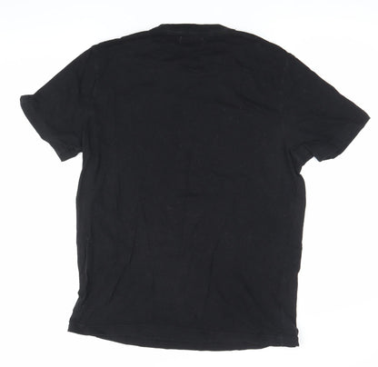 Charlton Athletic Mens Black Large Cotton Crew Neck Sports T-Shirt