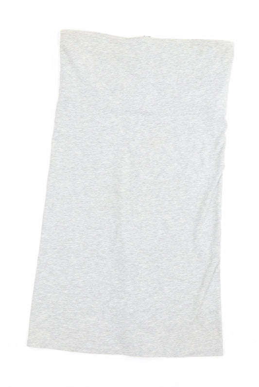 Topshop Women’s Grey Strapless Bodycon Dress Size 10 Knee Length