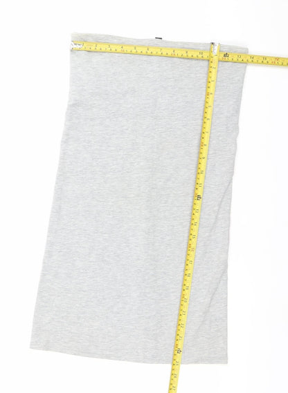 Topshop Women’s Grey Strapless Bodycon Dress Size 10 Knee Length