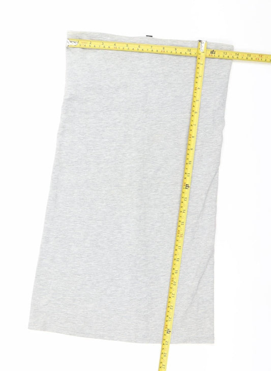 Topshop Women’s Grey Strapless Bodycon Dress Size 10 Knee Length