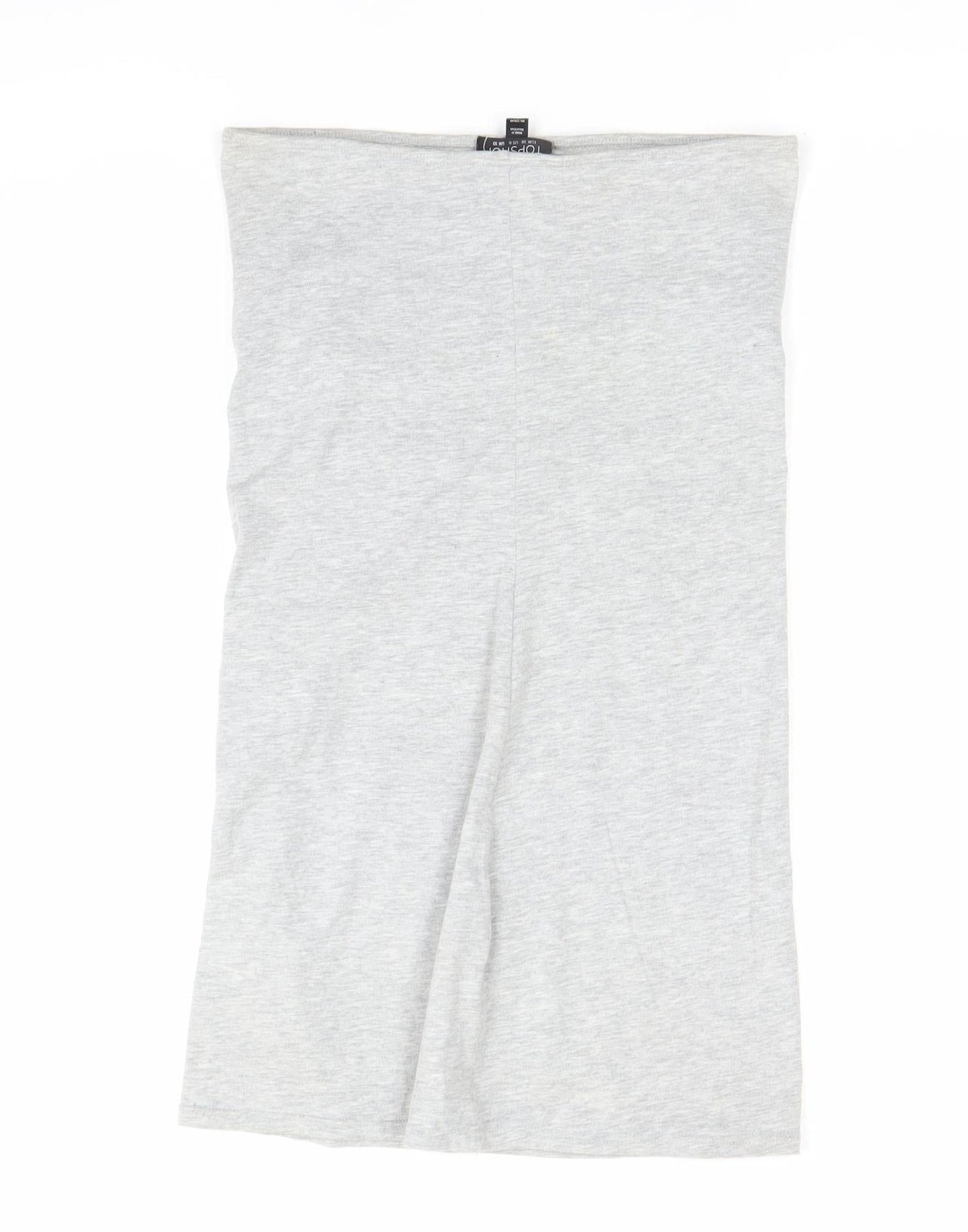 Topshop Women’s Grey Strapless Bodycon Dress Size 10 Knee Length
