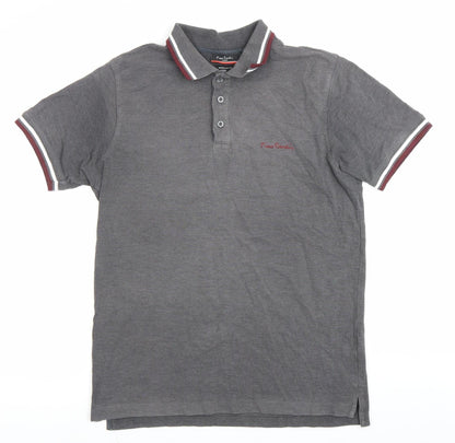 Pierre Cardin Men's Grey Regular Fit Polo Shirt M Short Sleeve