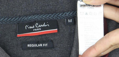 Pierre Cardin Men's Grey Regular Fit Polo Shirt M Short Sleeve