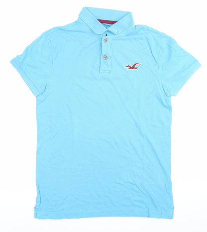 Hollister Mens Blue XS Slim Fit Cotton Polo Shirt