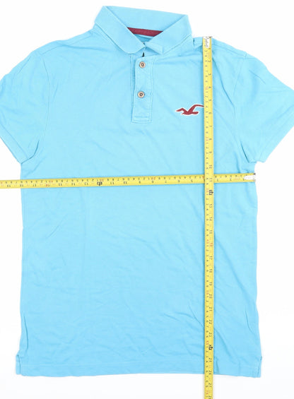 Hollister Mens Blue XS Slim Fit Cotton Polo Shirt