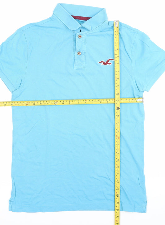 Hollister Mens Blue XS Slim Fit Cotton Polo Shirt
