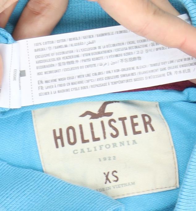 Hollister Mens Blue XS Slim Fit Cotton Polo Shirt