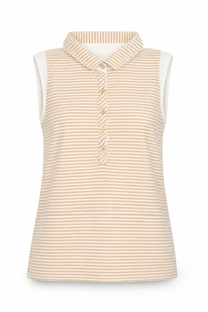 Womens UK Size M Calvin Klein Beige Basic Polo