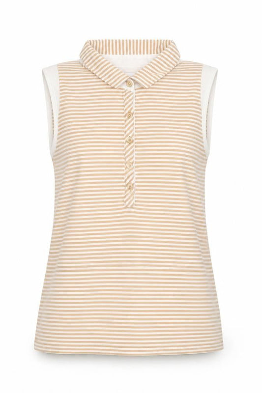Womens UK Size M Calvin Klein Beige Basic Polo