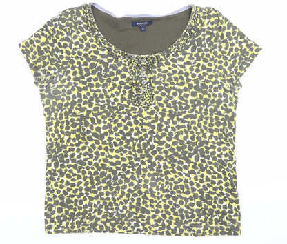 Maine New England Women’s Green Animal Print T-Shirt Size 18