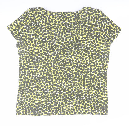 Maine New England Women’s Green Animal Print T-Shirt Size 18