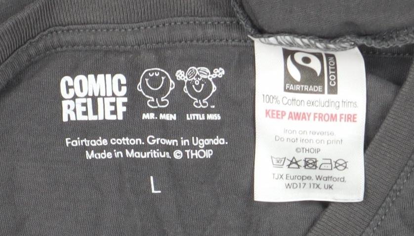 Mens UK Size L Comic Relief Black  T-Shirt