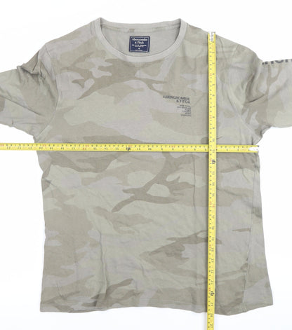Abercrombie & Fitch Men’s Green Camo Long Sleeve T-Shirt Size M