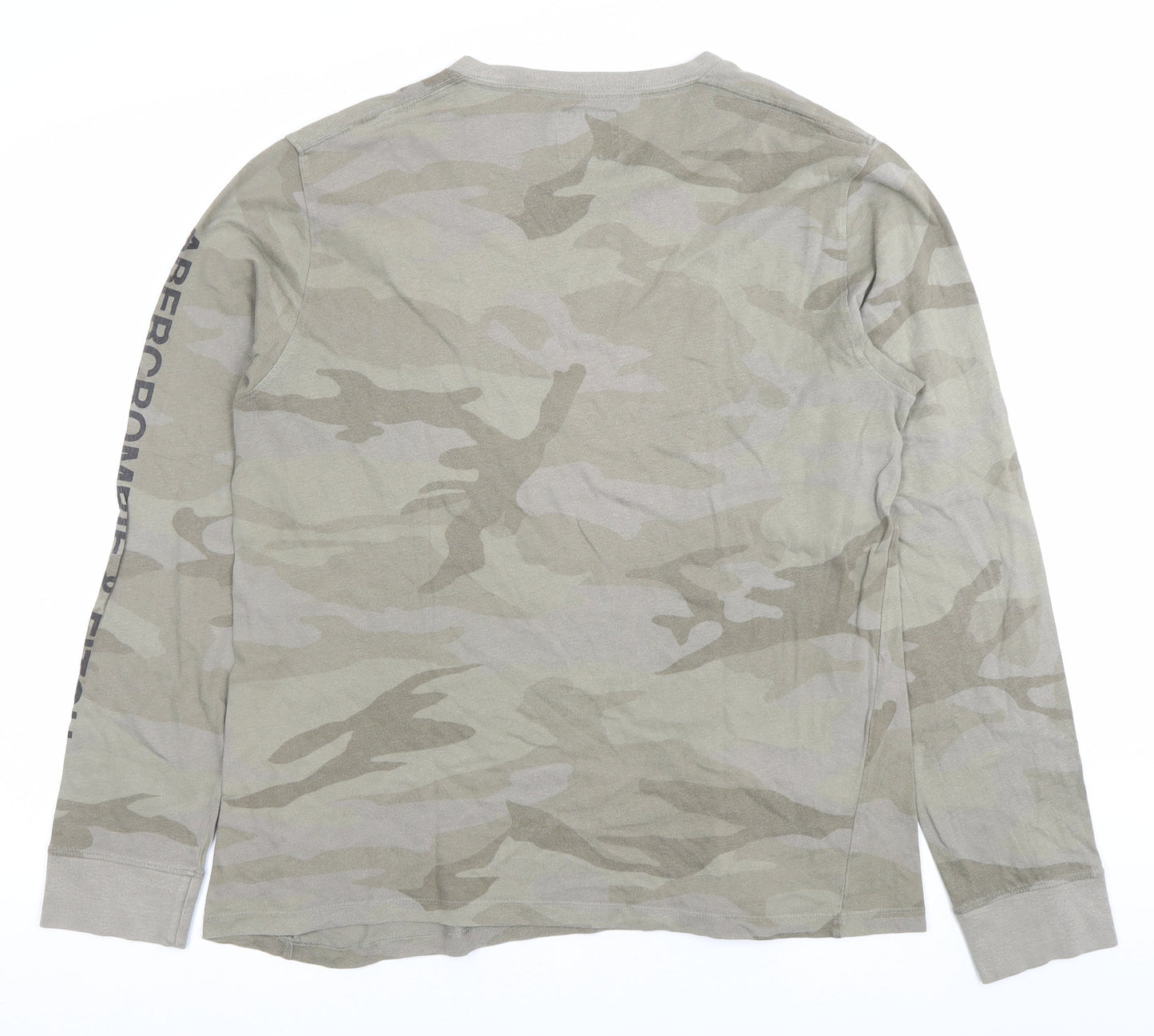 Abercrombie & Fitch Men’s Green Camo Long Sleeve T-Shirt Size M