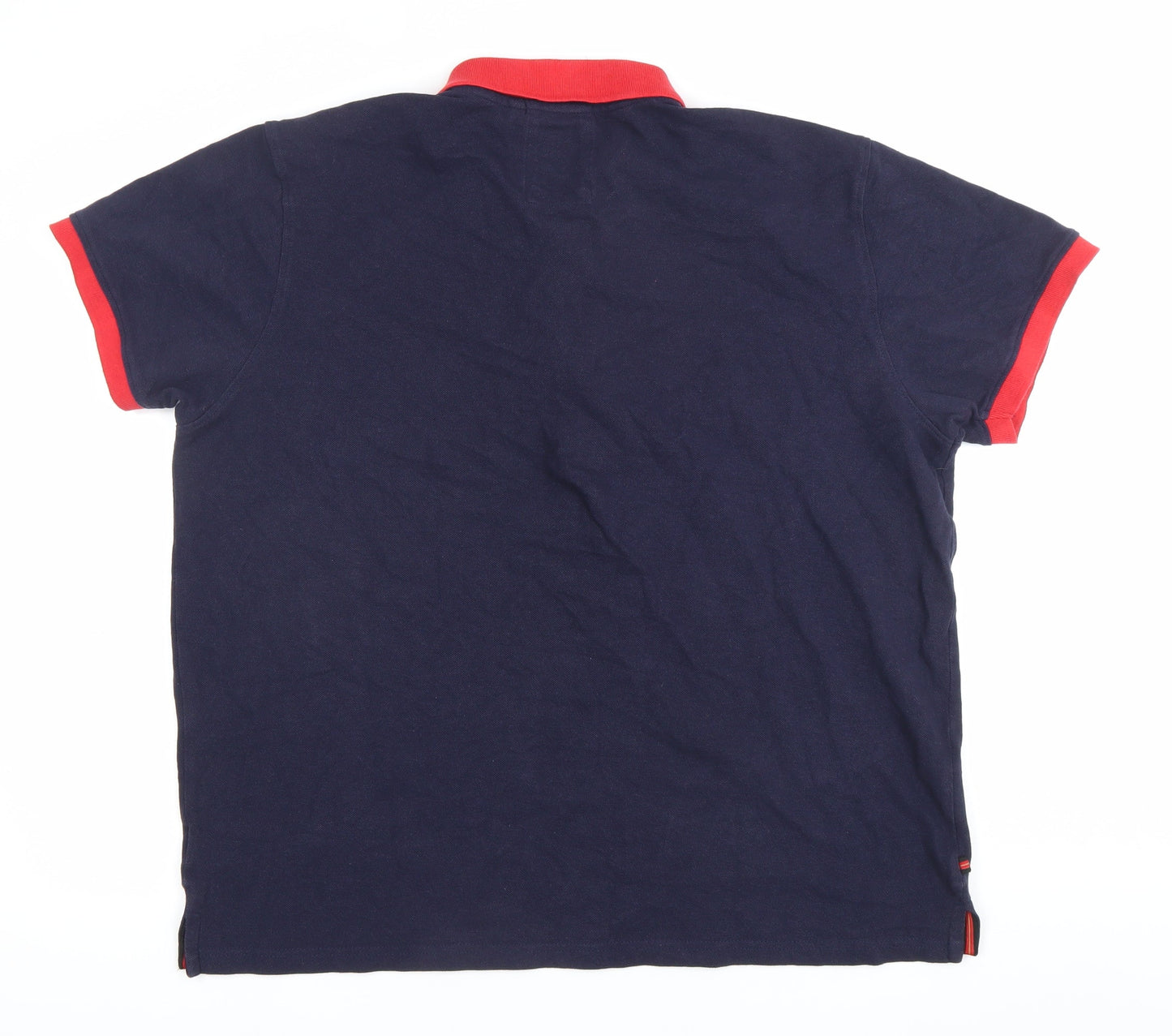 Luke 1977 Mens Blue Polo Shirt M Short Sleeve Cotton Casual