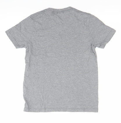 Abercrombie Boys Grey Muscle Fit Graphic Logo T-Shirt Size M