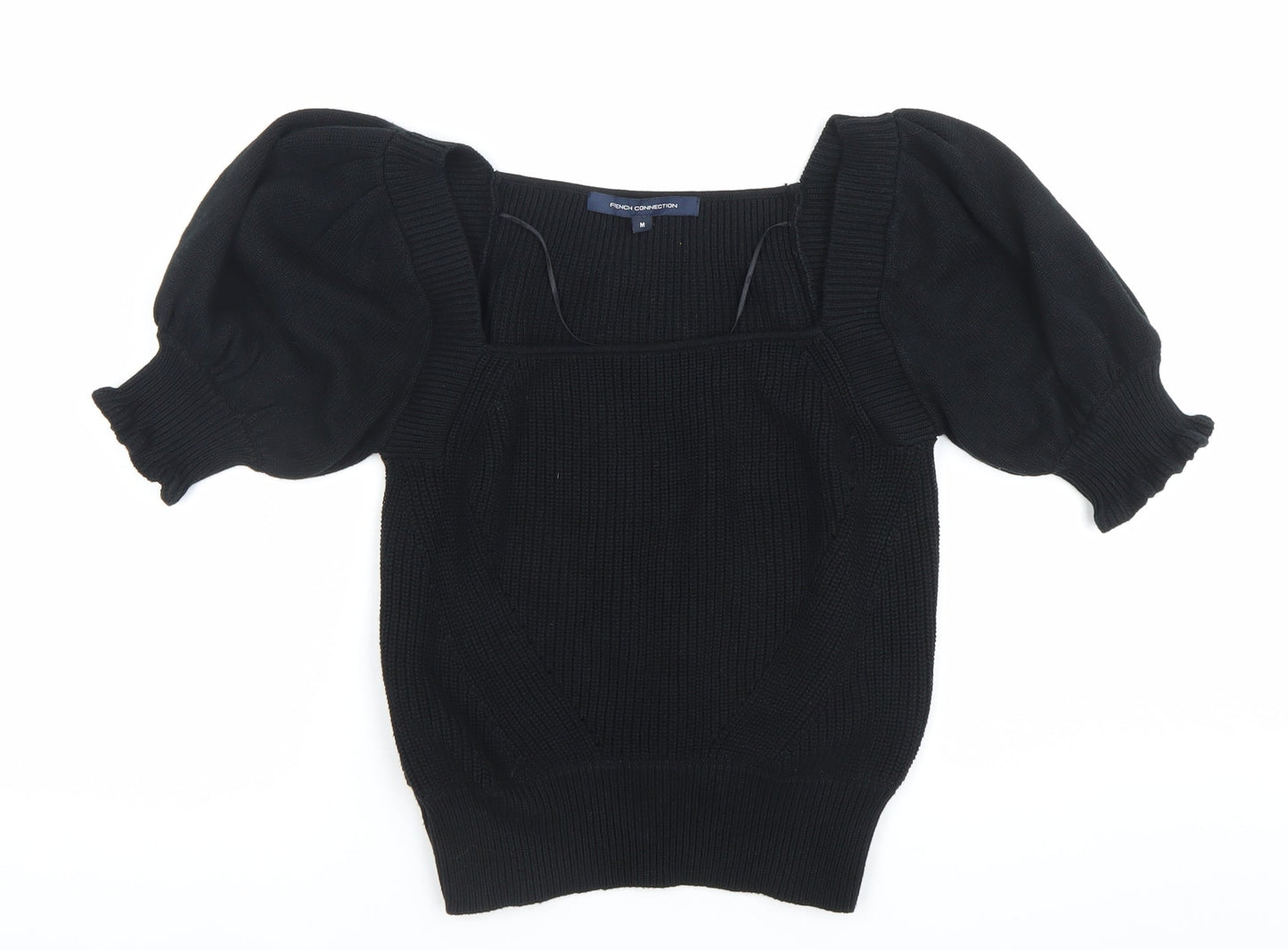 Womens UK Size M French Connection Black Basic Blouse