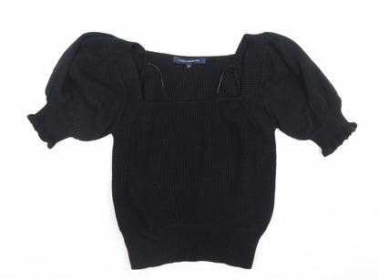 Womens UK Size M French Connection Black Basic Blouse