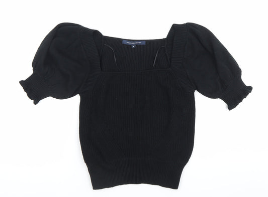 Womens UK Size M French Connection Black Basic Blouse