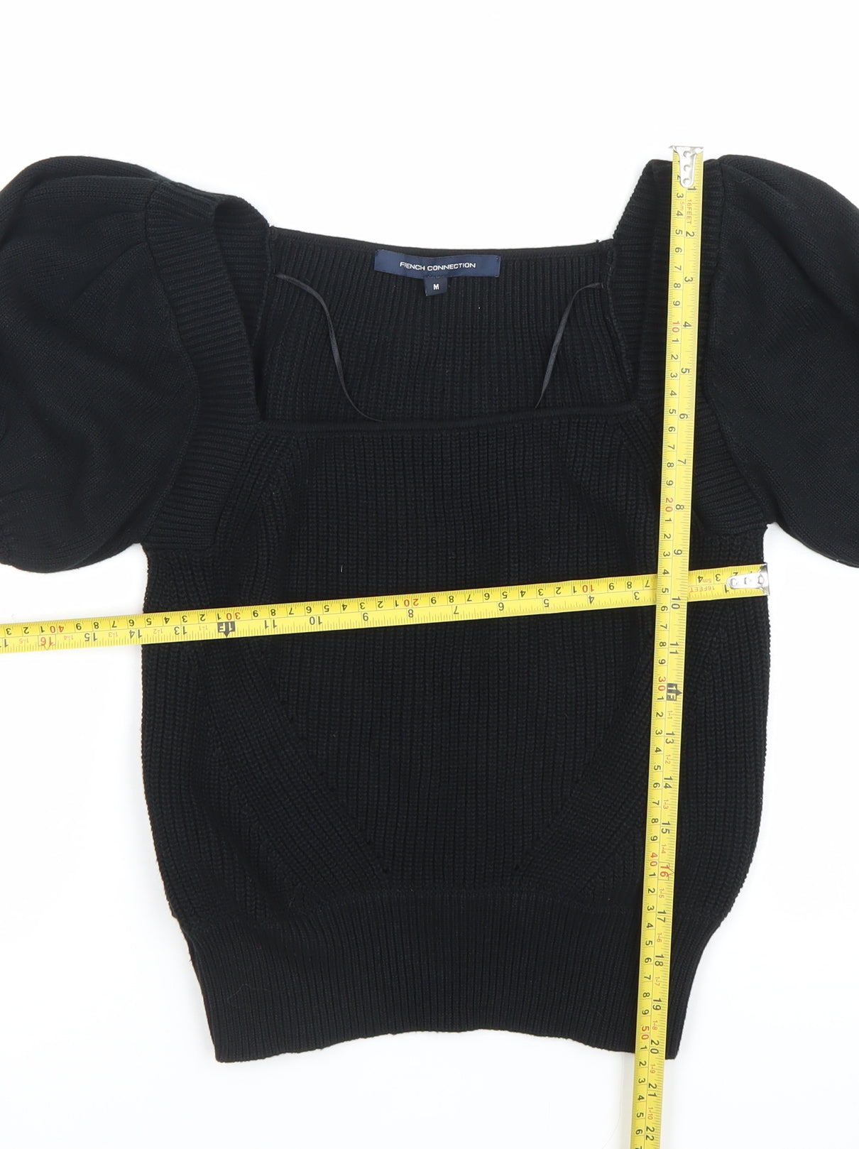 Womens UK Size M French Connection Black Basic Blouse