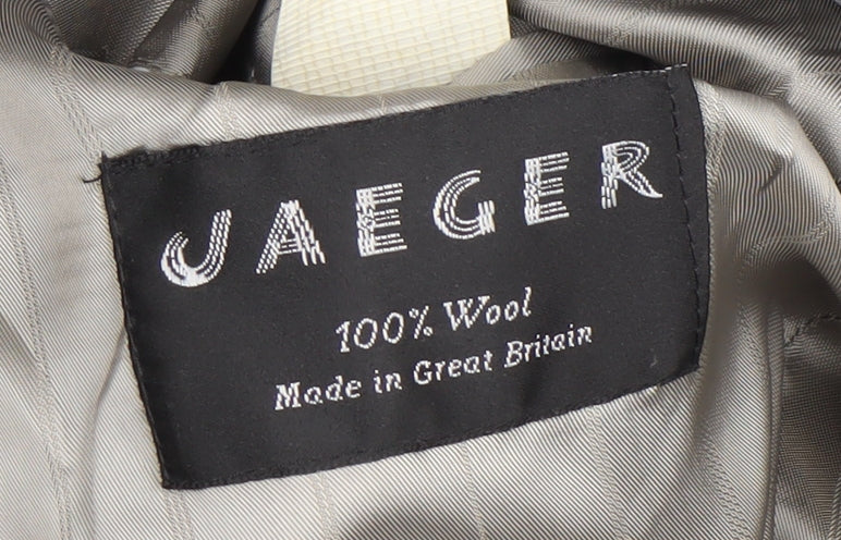 Jaeger Men’s Grey Pinstripe Wool Blazer Jacket 42R Classic Fit