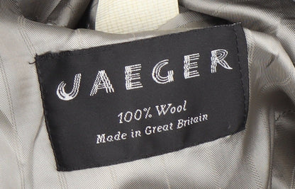 Jaeger Men’s Grey Pinstripe Wool Blazer Jacket 42R Classic Fit