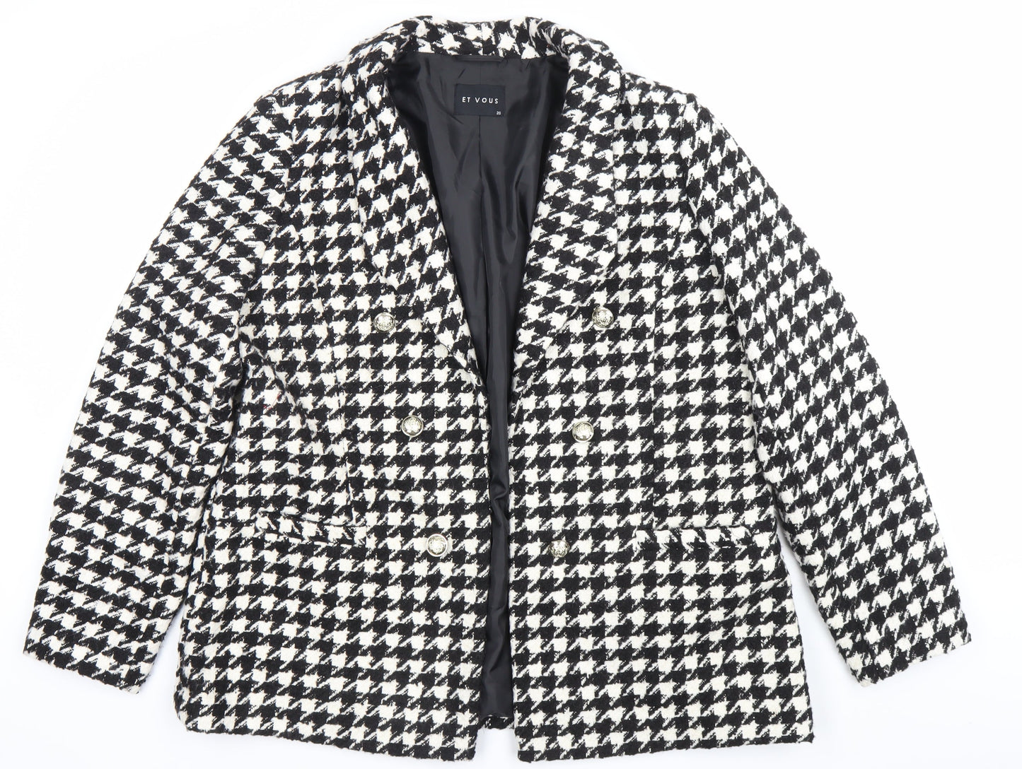 Womens UK Size 20 ET VOUS Black Blazer